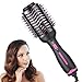 Produktbild Haartrocknerbürste, Haartrockner, Upgrade 4 IN 1 Multifunktions Föhnbürste mit 3 Temperaturen & 2 Luftstromstufen - Salon Negativer Lonic Hair Dryer, Heißluftkamm Lockenwickler für Alle Styling(Rosa)