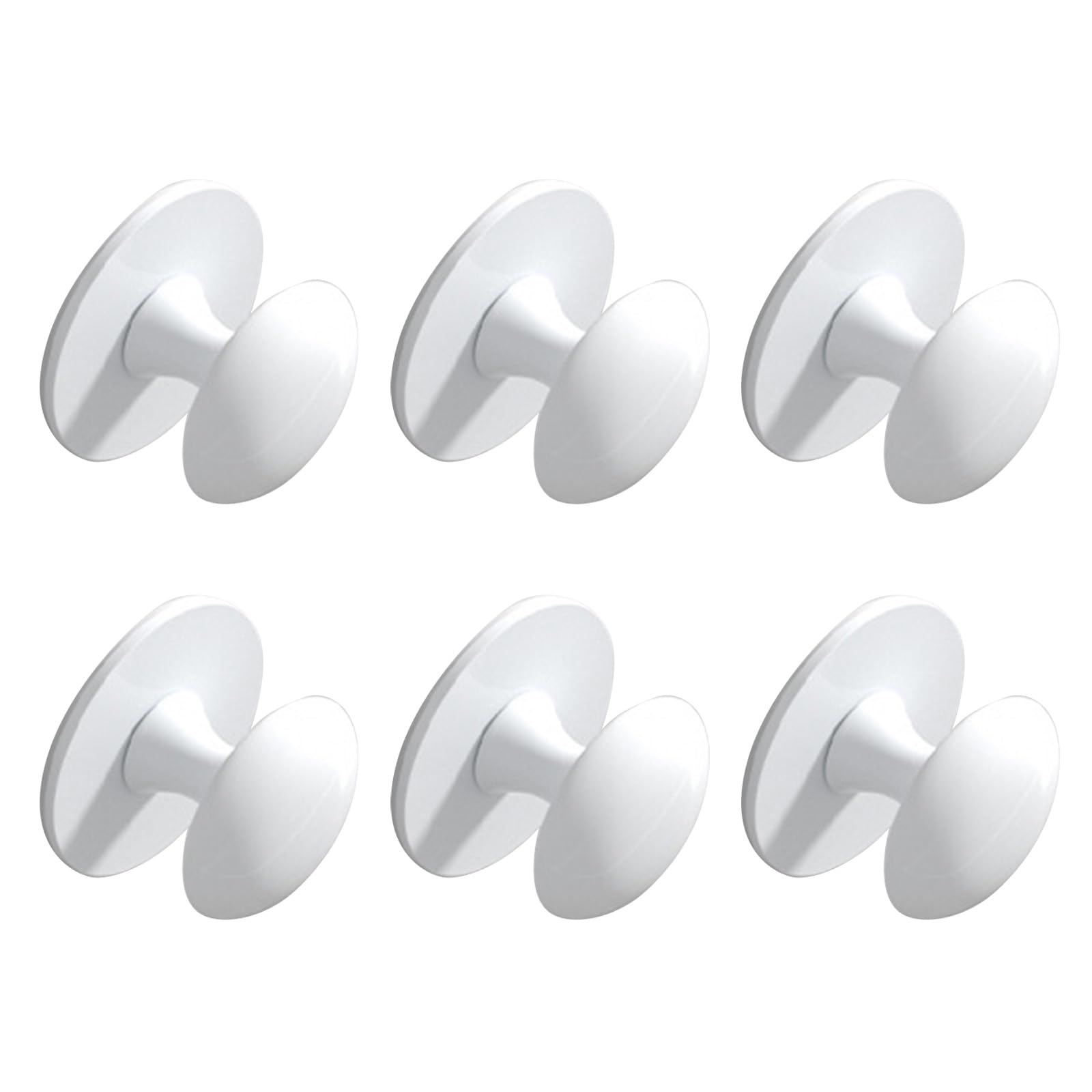 Shyyoulqe Light White 6Pcs Steel Cabinets Pulls Auto Stick Hardware Simple Installs For Wardrobes Drawers Shower Door Decors Adhesive Drawer Handles
