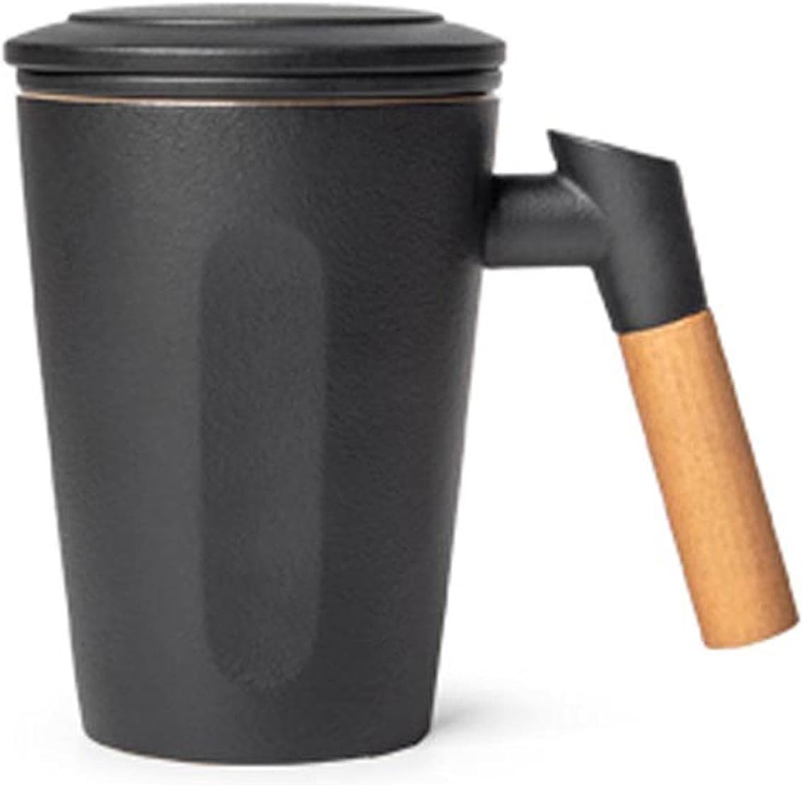 Mug Ceramic Filter Tea Cup Office Tea Cup Home Use Large Capacity Water Cup Mug with Lid 12.9 OZ Coffee Mug Set (A) (C)