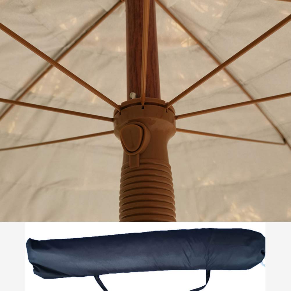 1,8 m 8 żeber Drewniany parasol ogrodowy, okrągły parasol ogrodowy w stylu hawajskim Wodoodporny z korbką na plażę/basen/patio Parasol zewnętrzny Parasol przeciwsłoneczny