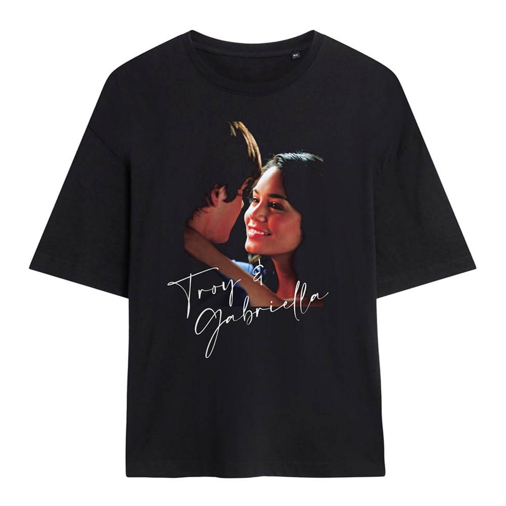 Disney High School Musical Love Ladies Oversized T Shirt, Black, XX-Large