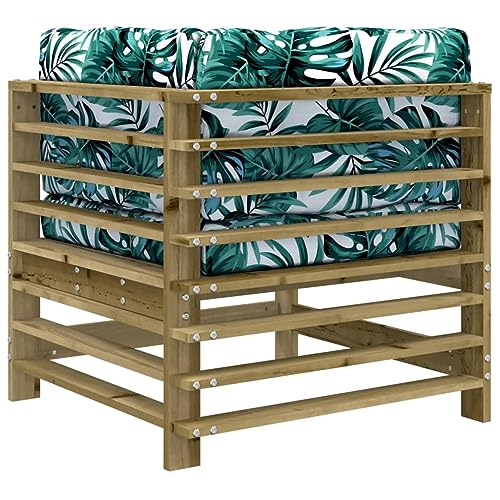 Juroupi Corner Sofa with Cushions Impregnated Wood Pine,Furniture,Outdoor Furniture,Outdoor Seating,Outdoor Sectional Sofa Units-825659 - Image 6