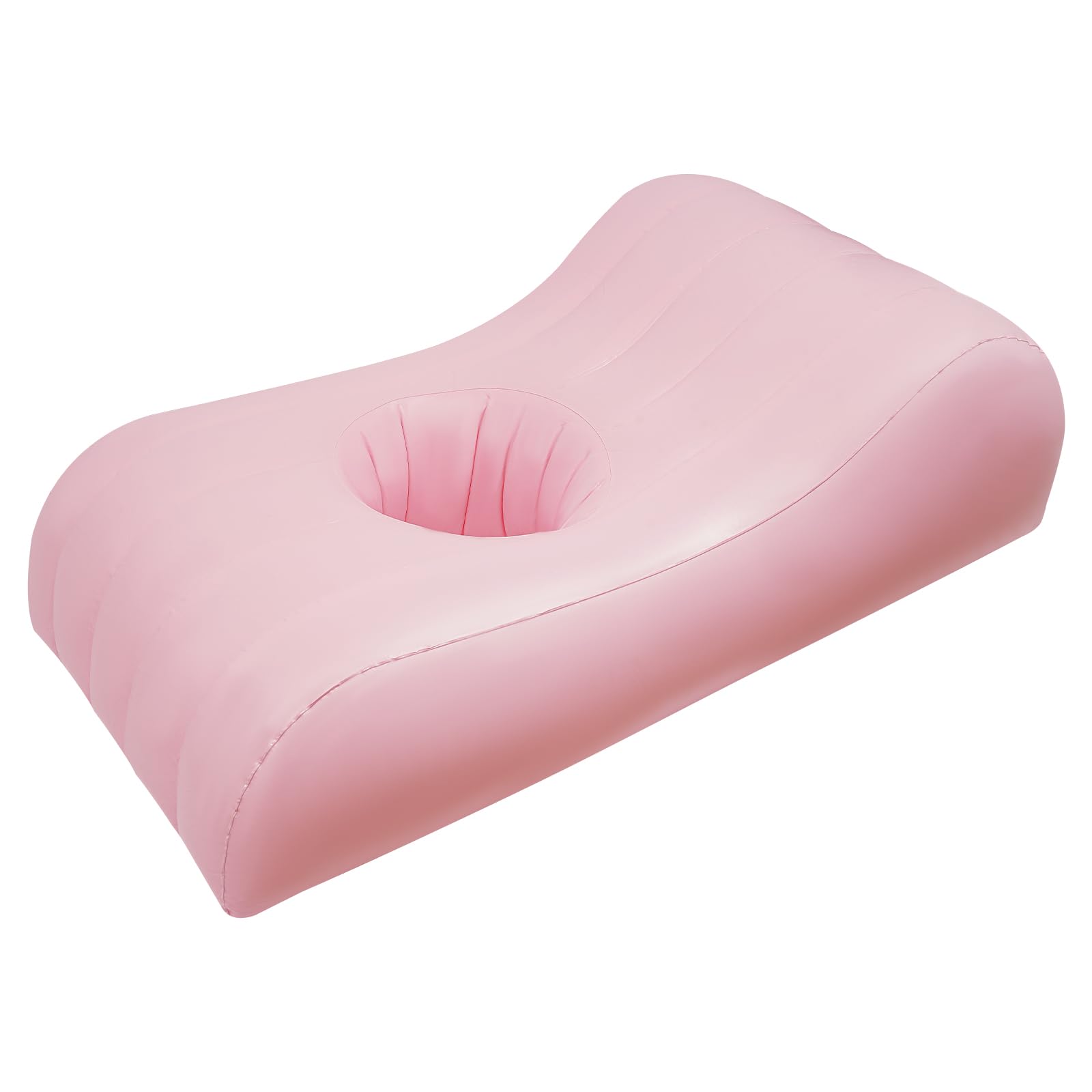 WPORDE BBL Mattress Bed with Hole, 73x39in Inflatable Recovery Air Mattress, S-Shaped Curved Inflatable Bed, After Surgery for Sleeping, BBL Blow Up Couch Waterproof Sofa Chair for Summer