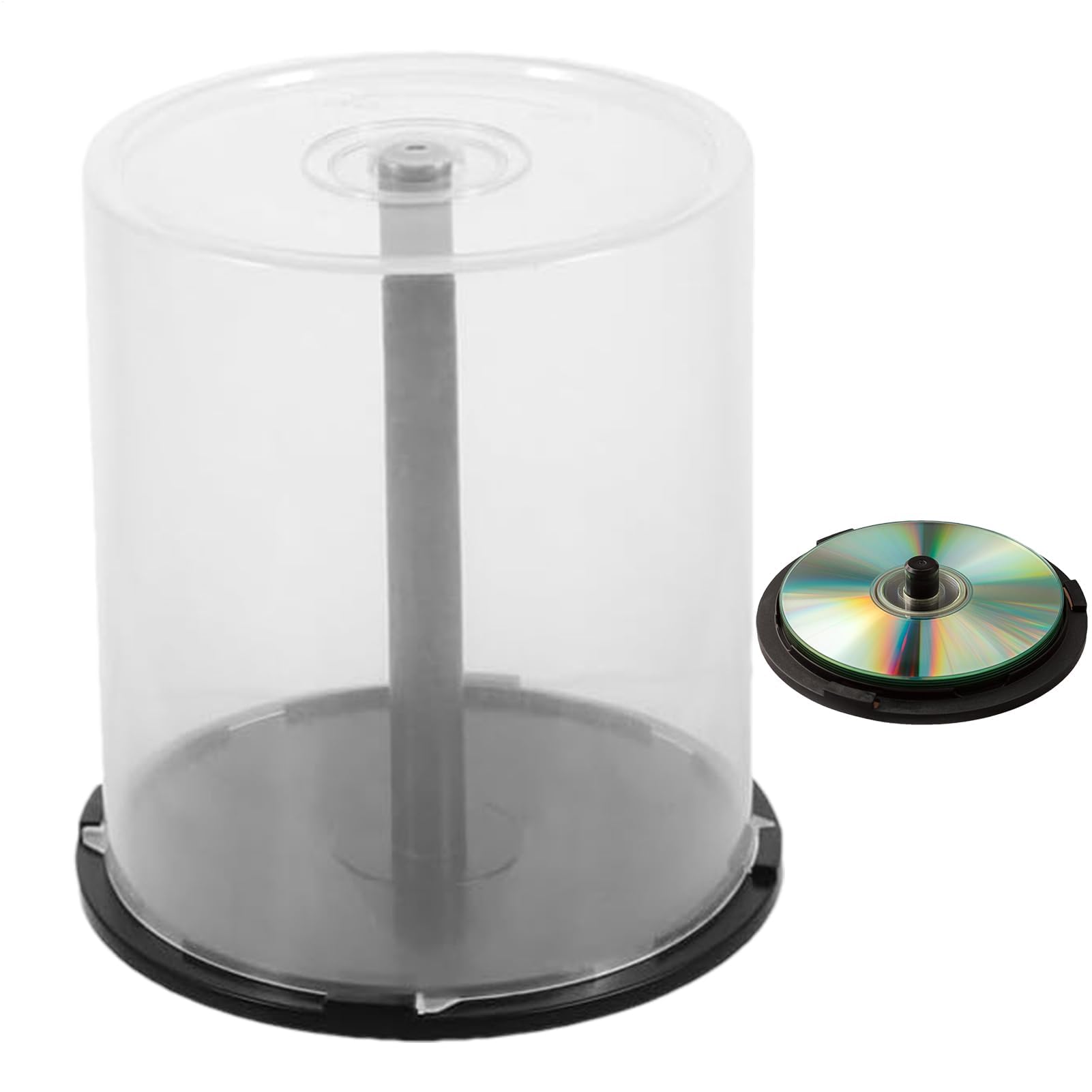 Amazon.co.jp: DVD収納ケース – 100枚ディスク対応スピンドル型