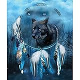 DIY Wolf 5D Diamond Painting Full Square Drill Animal Diamond Embroidery Cross Stitch Rhinestones Home Decor Wall Art Gift A10 40x50cm