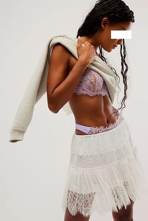 Y2k Lace Half Slip Skirt for Women Fairy Layered Ruffle Flowy Mini Skirt Mesh Pleated Low Rise Coquette Underskirt - Image 3