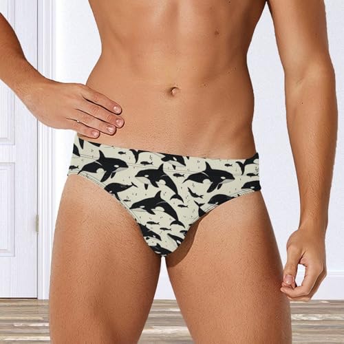 Killer Whale Novelty Men's Swimming Brief Swimwear Pants Trunks Beach Shorts Underwear4