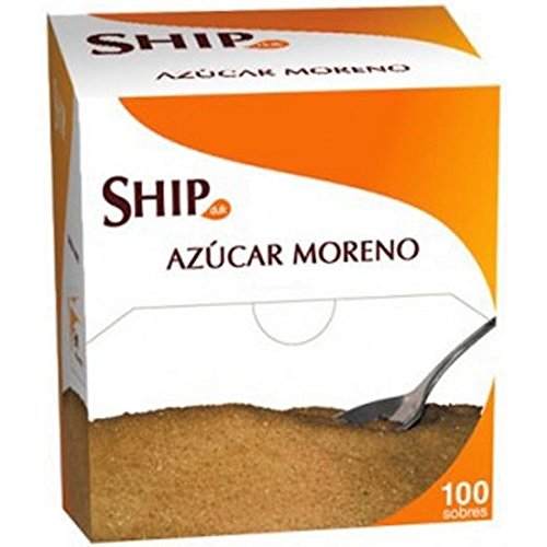 AZÚCAR Moreno Ship, Caja DISPENSADOR con 100 Sobres DE 5G Cover