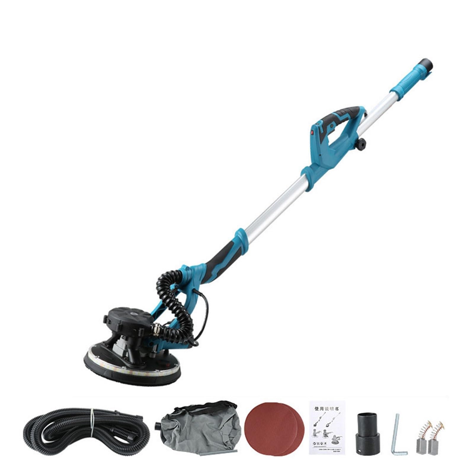 Levigatrice elettrica, Levigatrice for muro a secco portatile da 1800 W for elettrica senza polvere Regola la rettificatrice for lucidatura a stucco for pareti(Set B)