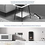 CCCEI Heavy Duty Power Strip Surge Protector 20 AMP, 8 Outlets 12 Gauge Industrial Shop Garage Metal Multiple Outlets, 6 FT Extension Cord 5-15P Adapter High Amp 6-20R T-Slot 20a for Appliance - Image 4