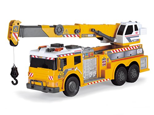 Dickie Toys 24" Light and Sound Construction Crane Truck (With Moving Ladder)