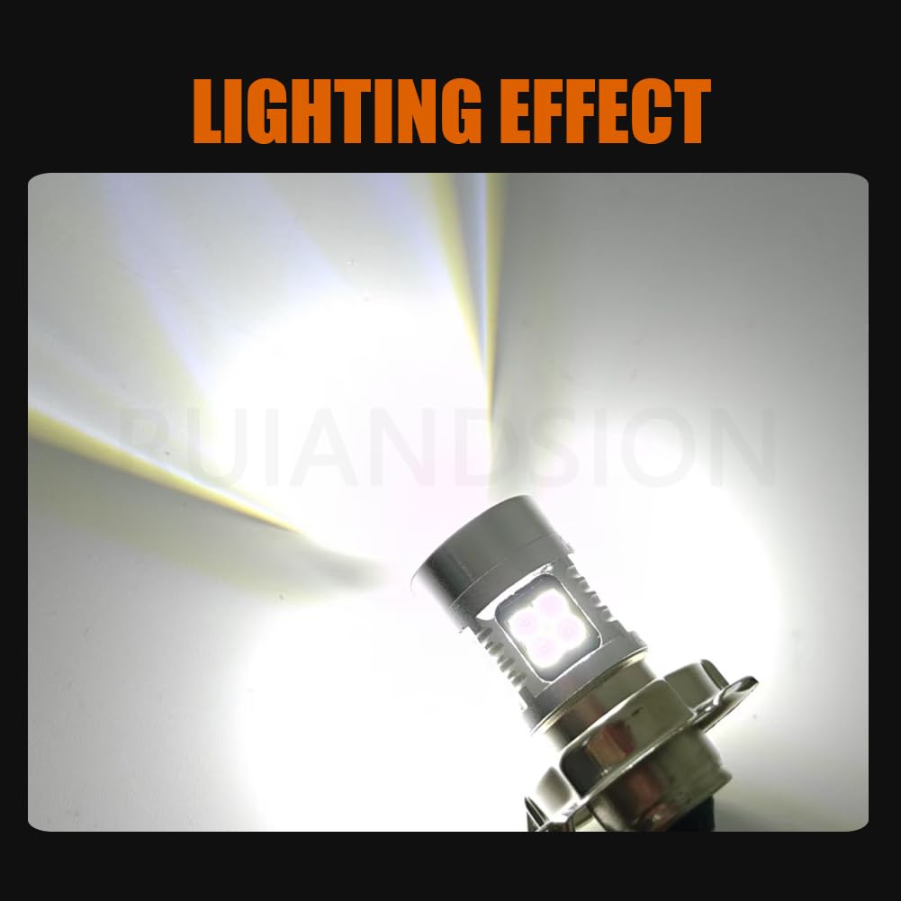 Ruiandsion 1 x żarówka LED P26S DC 6 V, 12 V, 24 V, biała, super jasna, 6000K, 3030, 22SMD, chipy LED, z soczewką do motocykla, reflektorów motocyklowych