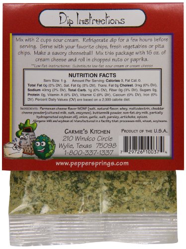 Carmie's Kitchen Artichoke Parmesan Dip Mix, 1.1 Ounce - image 2