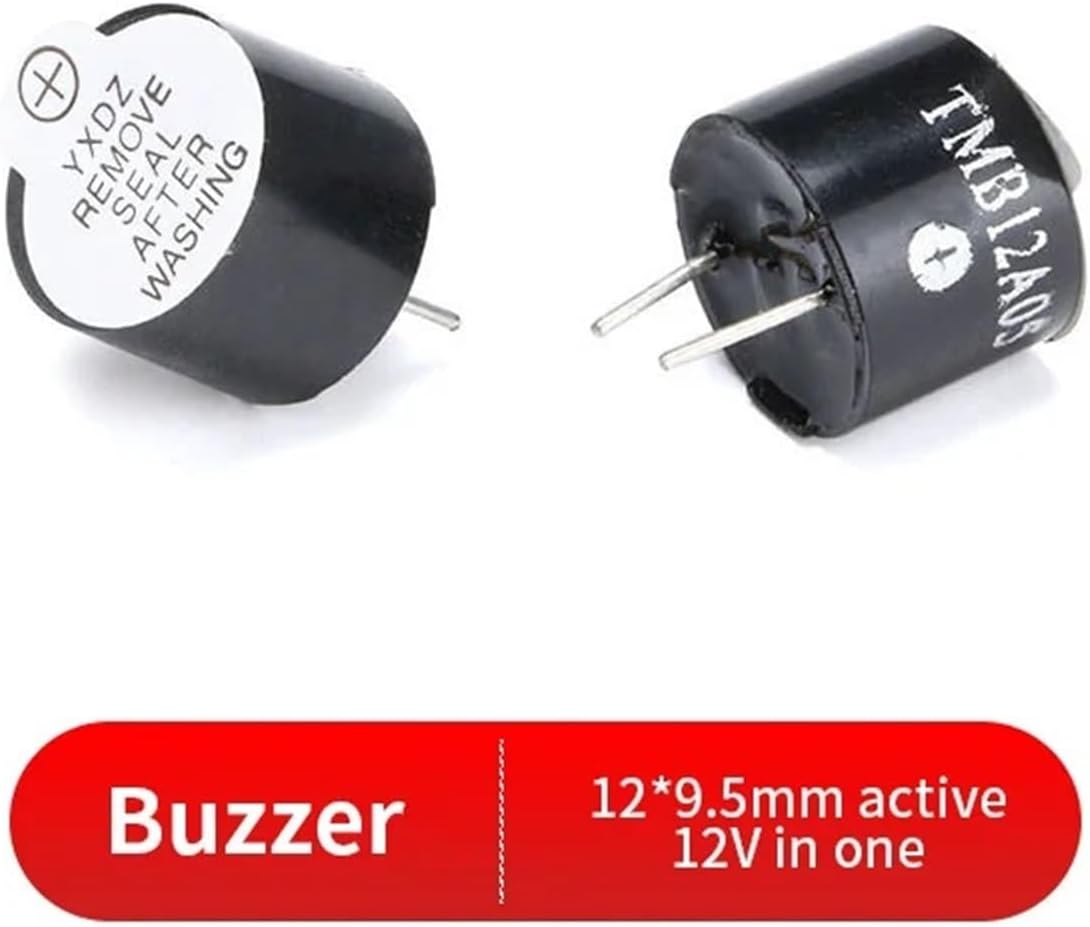 10PCS 12 * 9.5mm Active Buzzer 5V 12V Piezo Buzzers Magnetic Long Continous Beep Tone Alarm Ringer TMB12A05 TMB12A12(TMB12A-5V)