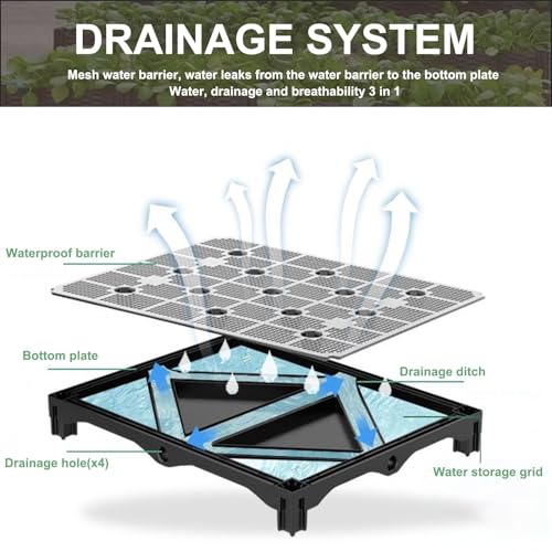 Support plantes de jardin à plateaux de 35 cm pour éviter la pourriture des pots - 6