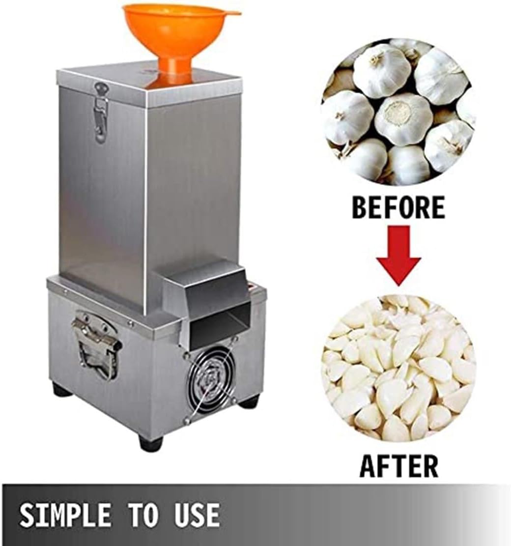 200W Commercial Electric Garlic Peeler, 25KG/H Garlic Peeling Machine Garlic Separator, Automatic Garlic Skin Remover for Restaurant Barbecue Shops Hotels,