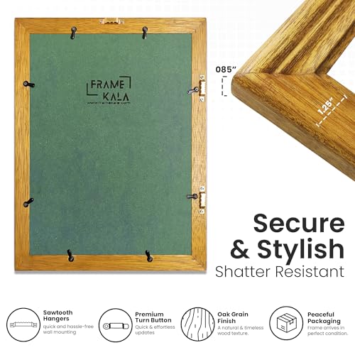 Image of Handmade Yellow Wooden Rectangular Photo Frame, 12 x 16 inch Display for Artworks, Pictures and Photos of Your Loved Ones, Best for Home, Office, Wall Decor, Living Room, Bedroom, Red Cedar