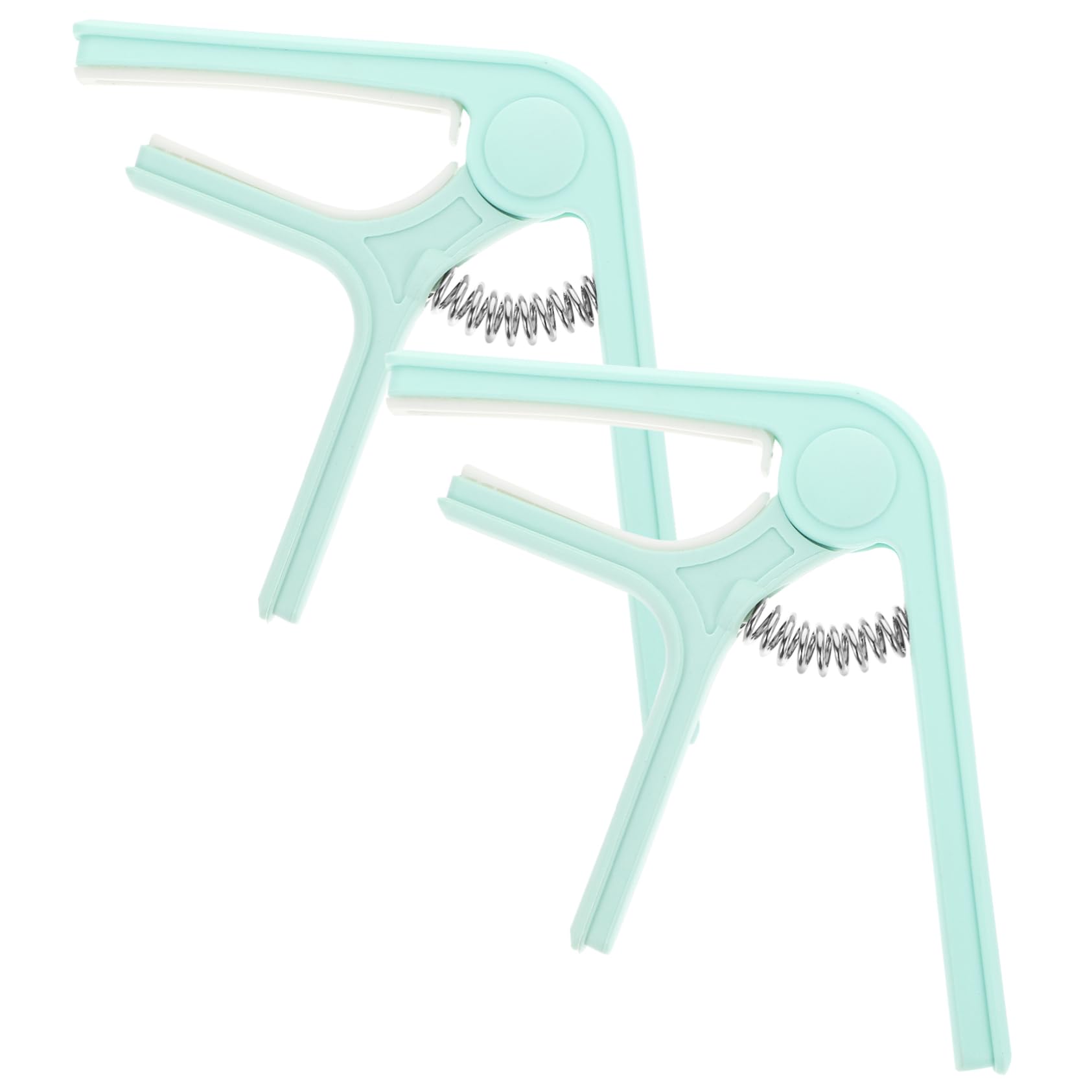 HANABASS Folk Guitar Capo Set 2pcs Acoustic Guitar Clamp Tuner Clip for Ukulele Anti-slip Perfect for Christmas Present