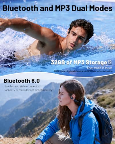 Écouteurs de natation à conduction osseuse PSIER MP3 32 Go - 4