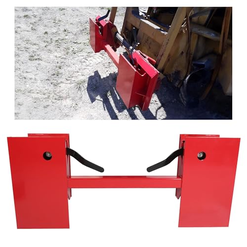 ECOTRIC Skid Steer Quick Tach Conversion Adapter Plate Skid Steer Attachment Compatible with Bobtach Kubota Latch Boxes Universal Blank QTA Capacity 4000LBS Red