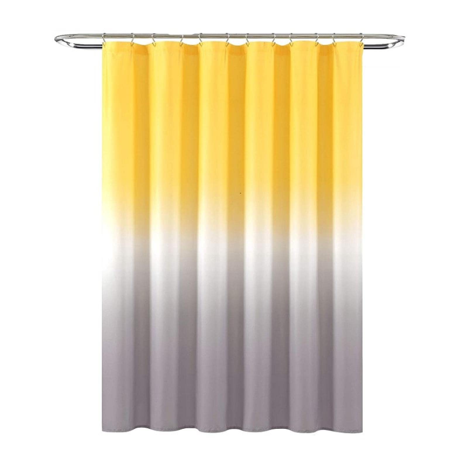XIANGPEIFBH Waterproof Shower Curtain Yellow Gradient Home Decor Partition Curtain Bathroom Curtains Multi Size with 12 Hooks 275x180cm(WxH)