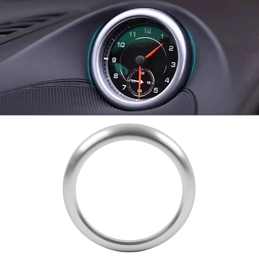 GZYF 1 Pc Stopwatch Ring Compass Cover Aluminum Alloy Silver for Porsche 911 2012-2021