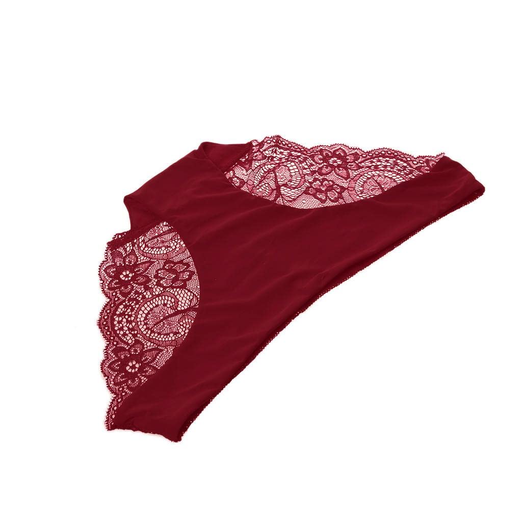 Lady Elastic G String Thong Bikini Panty Low Rise Lingerie S Dark Red-image-49