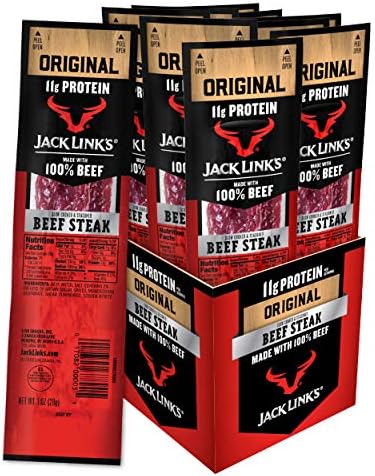 Jack Links Premium Cuts Beef Steak, Original, Strips -Great Protein Snack with 11g of Protein and 1g of Carbs Per Serving, Made with Beef, 1 Ounce (Pack of 12)