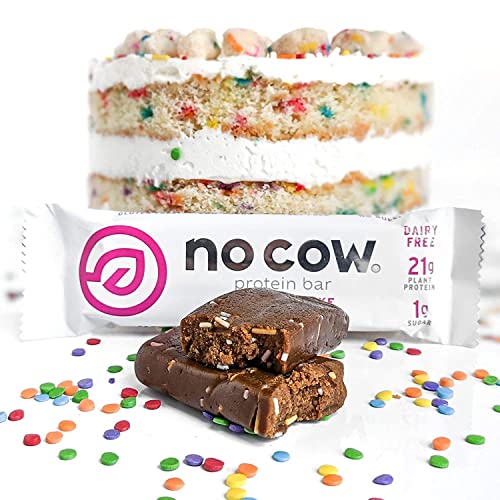No Cow Barras de Proteína Veganas Sabor Birthday Cake 4 Pack miniatura 4