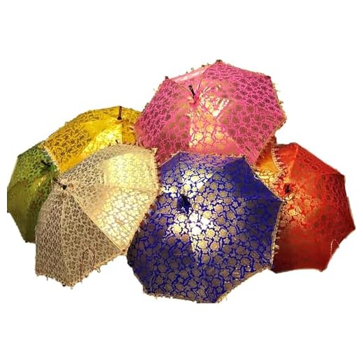 Best umbrellas handmade Colorful Bohemian Silk Umbrella Set