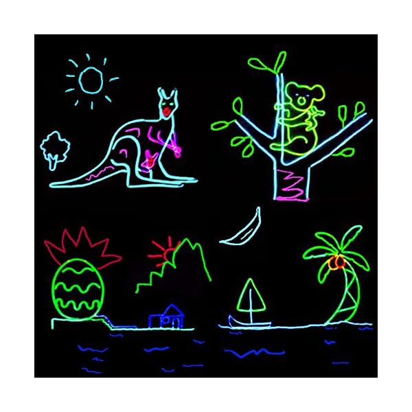 Litake EL Draht, 5x3m Neonlicht batteriebetriebene Elektrolumineszenz Draht leuchtende Strobe dekorative Licht für Xmas… – Bild 9