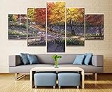 baixiangguo Anime Otoño Calles Paisaje Cuadros Modernos Bar