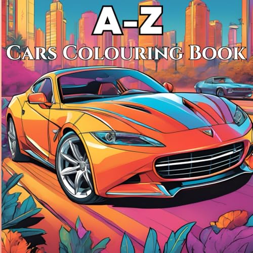 Stress Relief Cars Colouring Book for kids ages 3 - 10 and adults | Bold and High Quality Illustrations: A-Z Cars , Sports & Luxury Cars, Relaxing for Kids, Boys, Adults and Car Lovers image 2