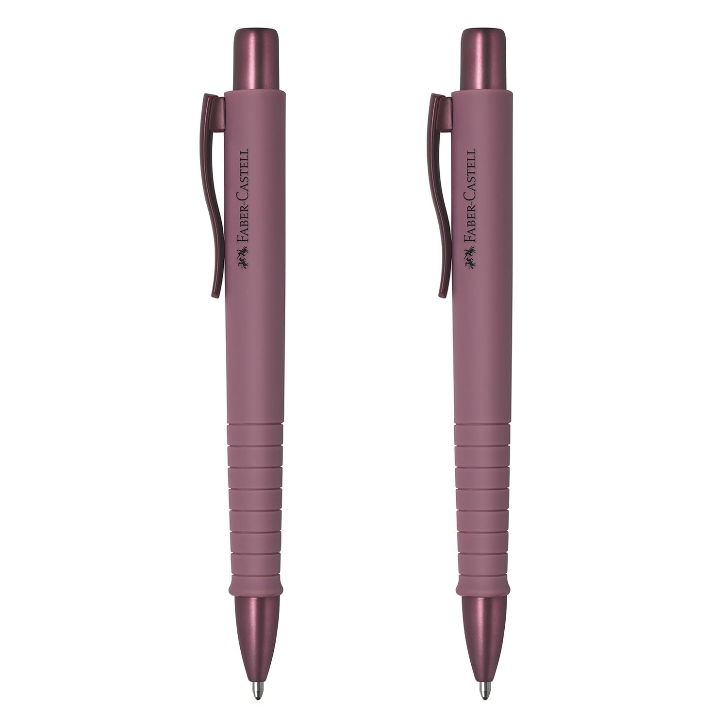 Faber-Castell 205281 - Poly Ball Urban Bordeaux, 2 pieces, with replaceable XB refill, indelible