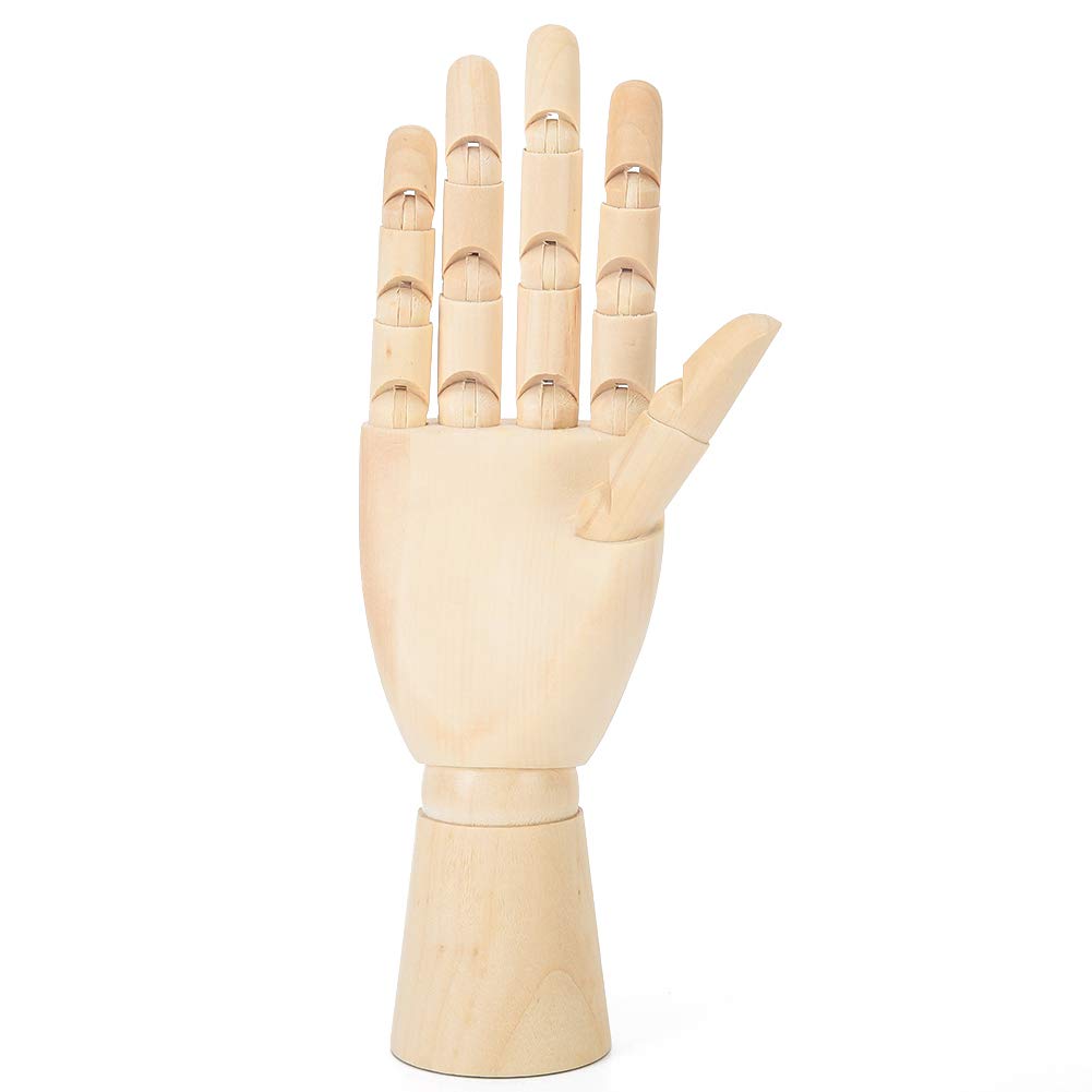 Respicefinem Scale Mannequin Multifunction 19. 0×8. 0×7. Wooden Hand Model Art Joint Puppet Decoration Artist Drawing Wood Sculpture Sketch Tool Multifunction Scale Mannequin