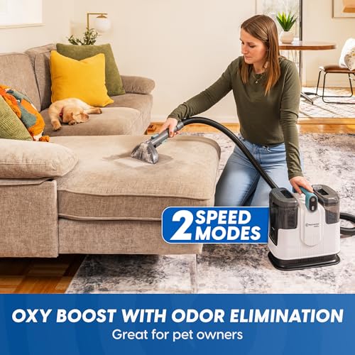 Image of Vacmaster 600 Series 24V Cordless Portable Carpet & Upholstery Spot Cleaner Machine, 16Kpa Power Suction, with Hose Cleaning Tool and Versatile Tools for Pets, Area Rugs & Couches - DSCC2401 0101