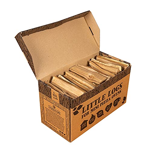 Logpile - Kiln Dried Oak Hardwood British Little Logs (1 box) | Perfect for Pizza Ovens Fire Pits | Mini Logs for Wood-Fired Cooking | Quick Lighting & High Heat | 4kg Hand-Packed Eco-Friendly