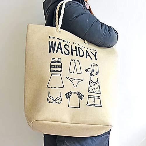 最安値 洗濯かご ランドリーバスケット 長方形 取って付き 撥水 大容量 折り畳み式 綿麻生地 収納ボックス 軽量 省スペース Kigaru キガル 61l マルチカラーの価格比較