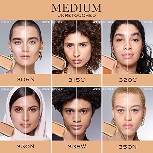 Lancôme Teint Idole Ultra Wear Buildable Full Coverage Foundation - Longwear & Waterproof - Natural Matte Finish - 305N (Medium Skin With Neutral/Peachy Undertones), 1 Fl Oz #TOP4