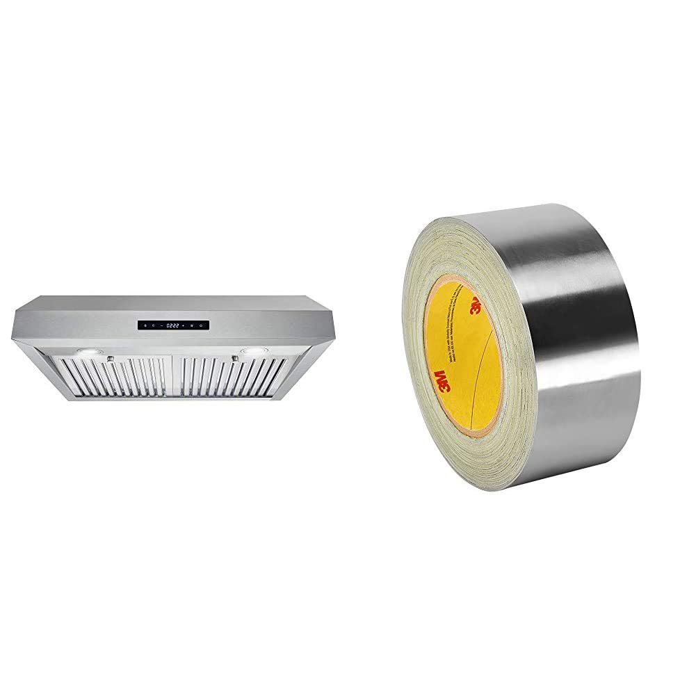 Cosmo UMC30 Stainless Steel Under Range Hood, 30" & Scotch 3311