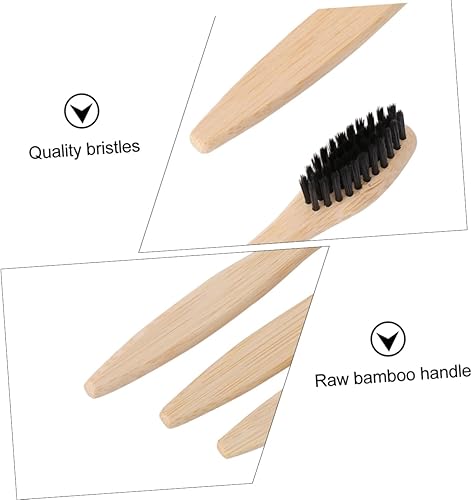 Miniatura 2 de Healeved Juego de cepillos de dientes de bambú de 10 piezas, cepillo de dientes de madera, cepillo de dientes de carbón de bambú, cepillo de dientes
