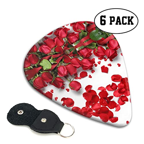 Red Rose Petals Lot de 6 médiators pour guitare acoustique, guitare électrique, basse, ukulélé – fins, moyens et épais. - Les Beatles, Paul McCartney, John Lennon, RIngo Starr, George Harrison Red Rose Petals Lot de 6 médiators pour guitare acoustique, guitare électrique, basse, ukulélé – fins, moyens et épais. – Image 3