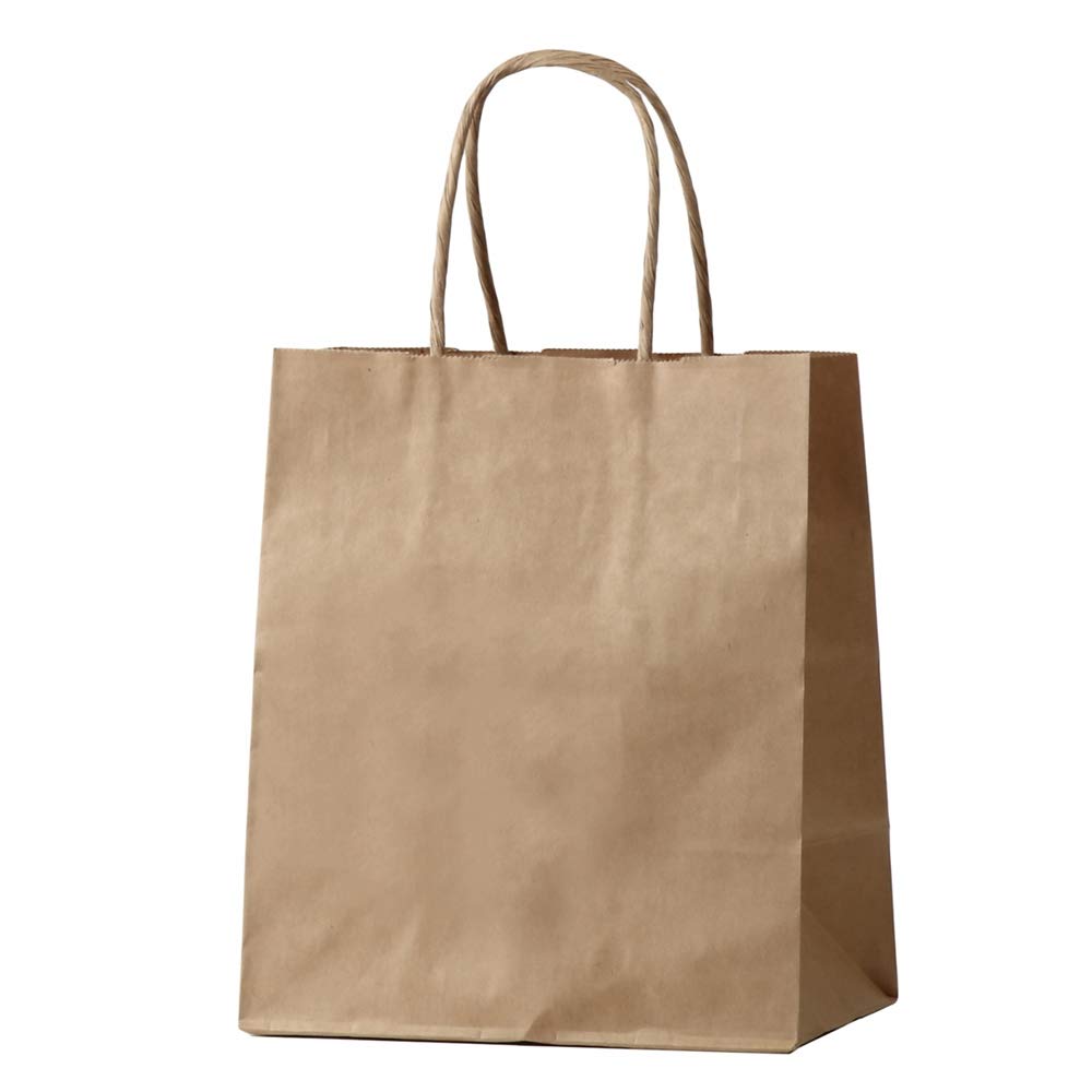 Amazon.co.jp: 井上紙業 紙袋 手提げ 日本製 マチ広 茶 HS-4 [50枚