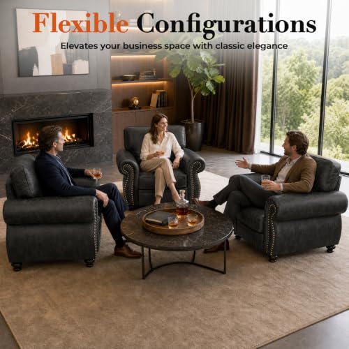 Image of Couchus 42 inchW Mid-Century Accent Chair, Single Sofa, Grey