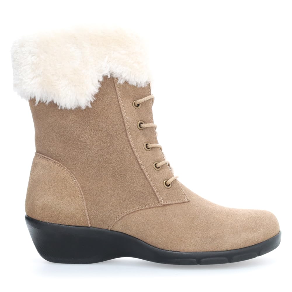Propet Womens Winslow Zippered Winter Casual Boots Ankle Low Heel 1-2 - Black