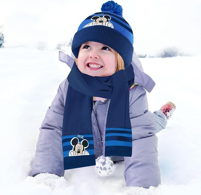 Set Guantes Niña Gorro Invierno Niño Bufanda Tejido de Punto
