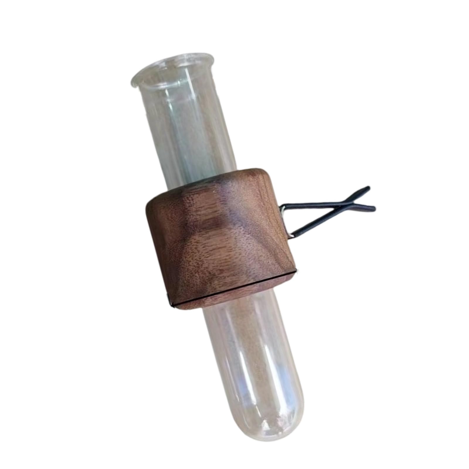 Wooden Car Vent Propagation Vase Holders with Glass Tube Automotive Interior Charm for Plant Display & Interior Decors Car Vent Mounted Propagation Tube
