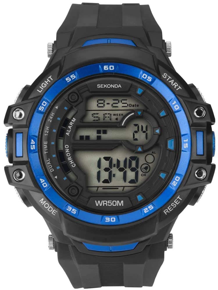 Sekonda Sekonda Digital Men's Watch | Black Case & Plastic Strap with Dial | 1520