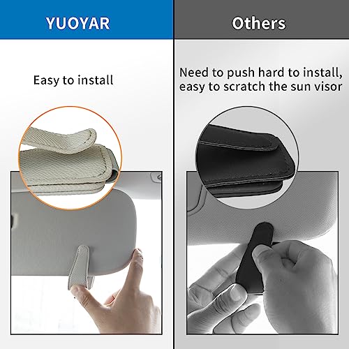 Yuoyar SUNGLASSES HOLDER FOR CAR 2 Packs Magnetic Sunglass Holder For Car Visor thumb #2