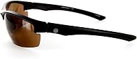 Vista 3 de Aloha Eyewear Gafas de sol bifocales polarizadas envolventes "Creekside", Negro mate con lente ámbar